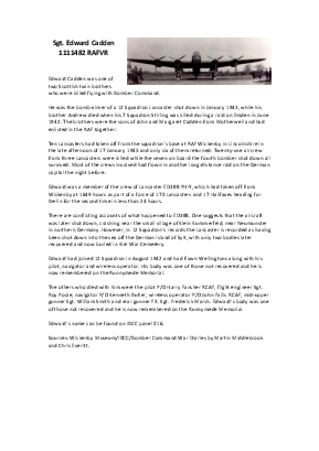 A preview of a PDF biography for Cadden, Edward